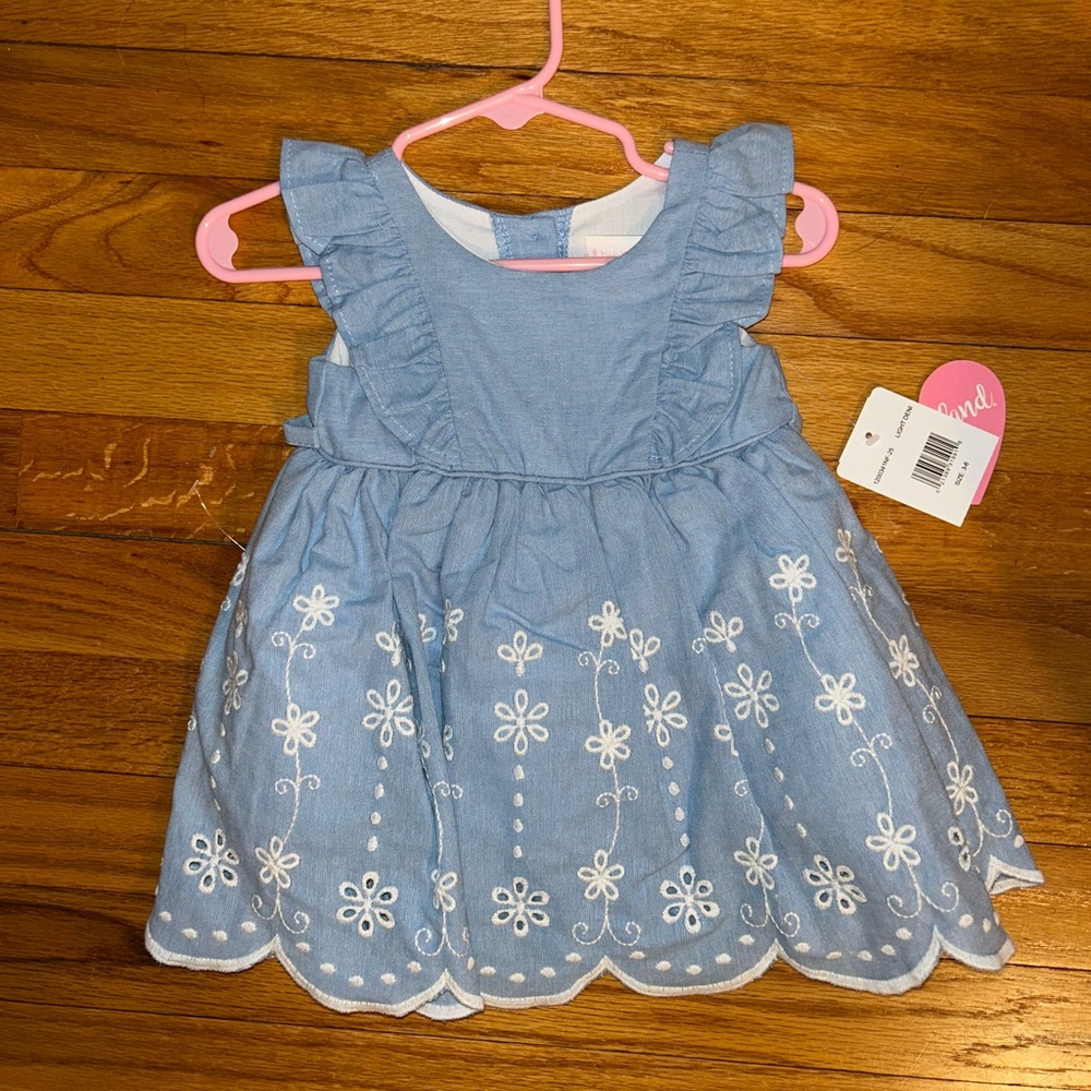 NWT Blue Embroidered Dresss